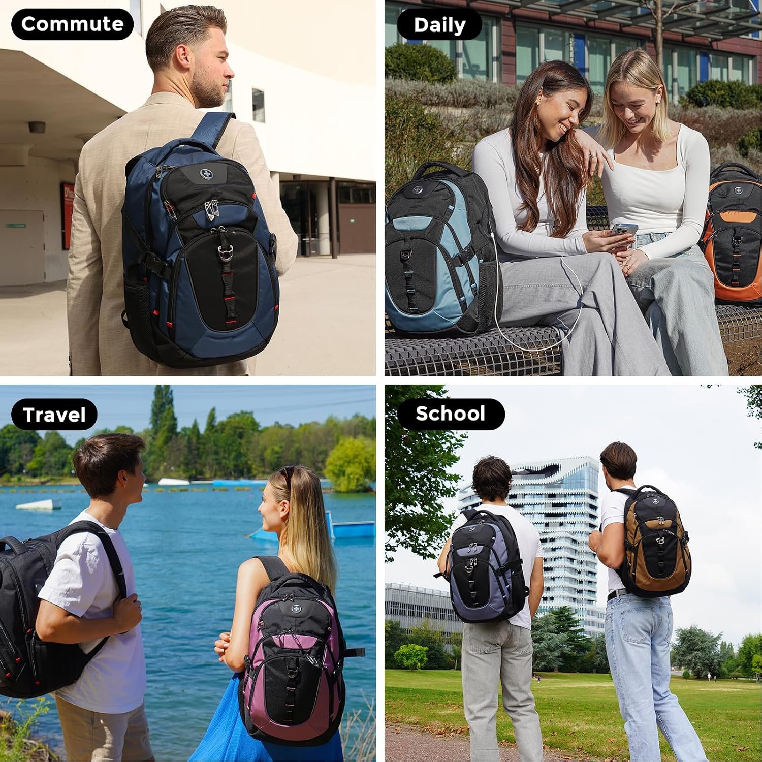 Swissdigital Design Travel Backpack for Men with USB Charging Port SD803-26 - Image 8