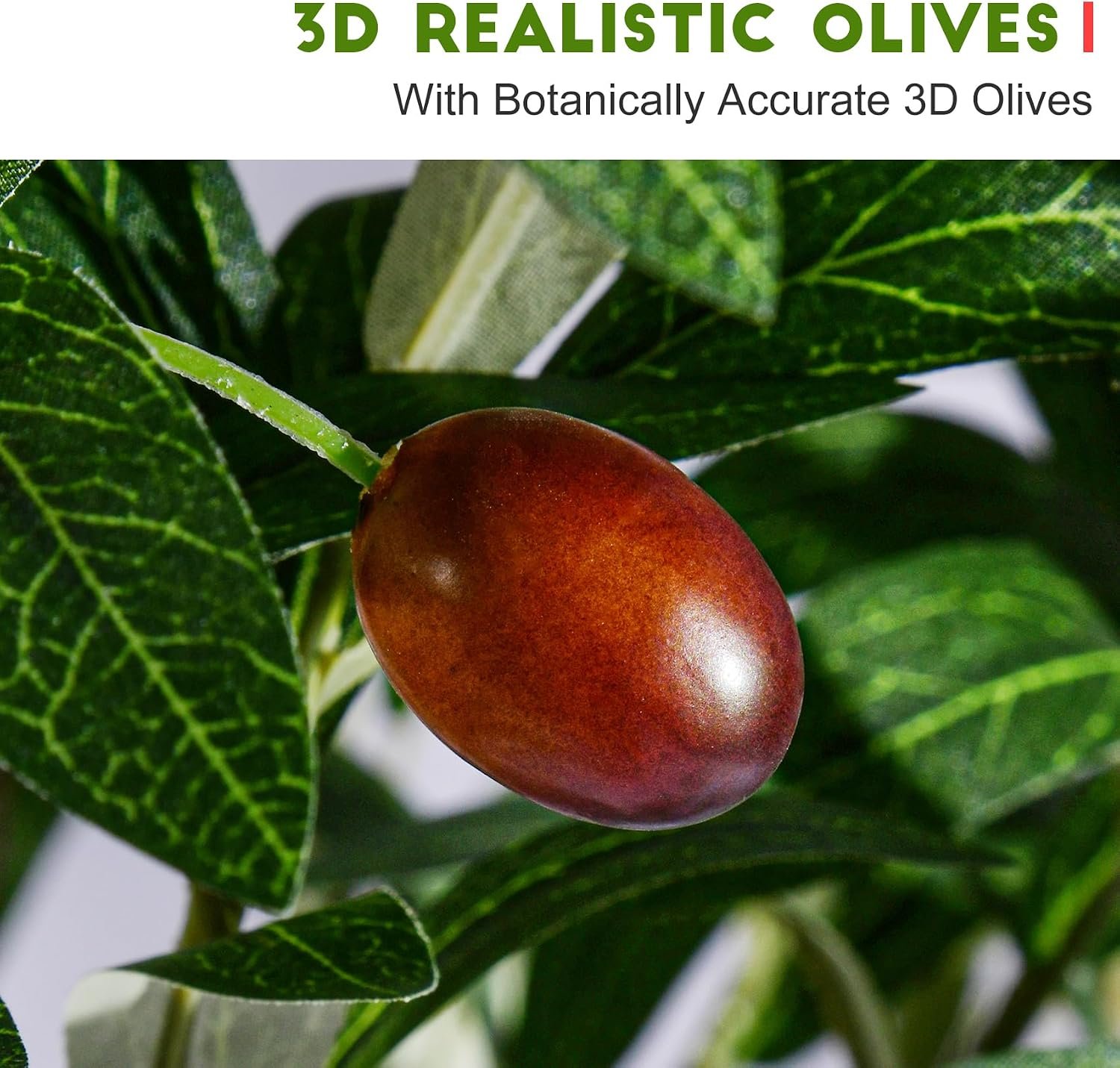 Large Faux Olive Tree Tall Artificial Trees with Pot Indoor Outdoor Realistic Floor Fake plantas for Home Living Room Bedroom Office Porch Outside Patio arboles para decoracion Housewarming Gift - Image 3
