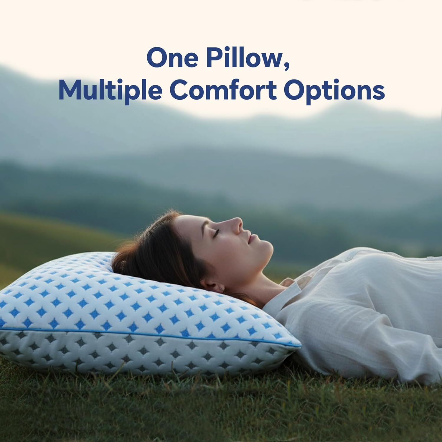 King Size Pillows Set of 2, Cooling Shredded Memory Foam Pillows - Image 2