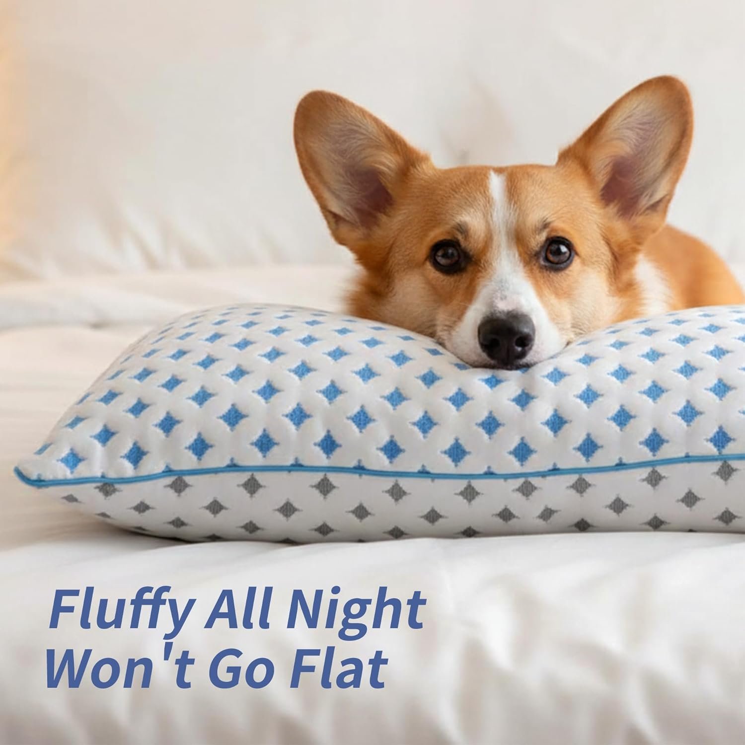 King Size Pillows Set of 2, Cooling Shredded Memory Foam Pillows - Image 7