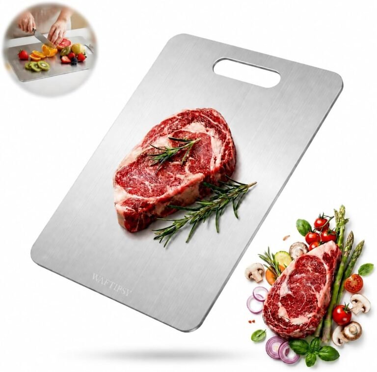 Katori Titanium Cutting Board for Kitchen,100% Pure Titanium Cutting Boards,Double Sided Non Toxic Titanware Chopping Board for Cutting Meat Vegetable Fruit,Dishwasher Safe(XL:15.35L*11.02W)