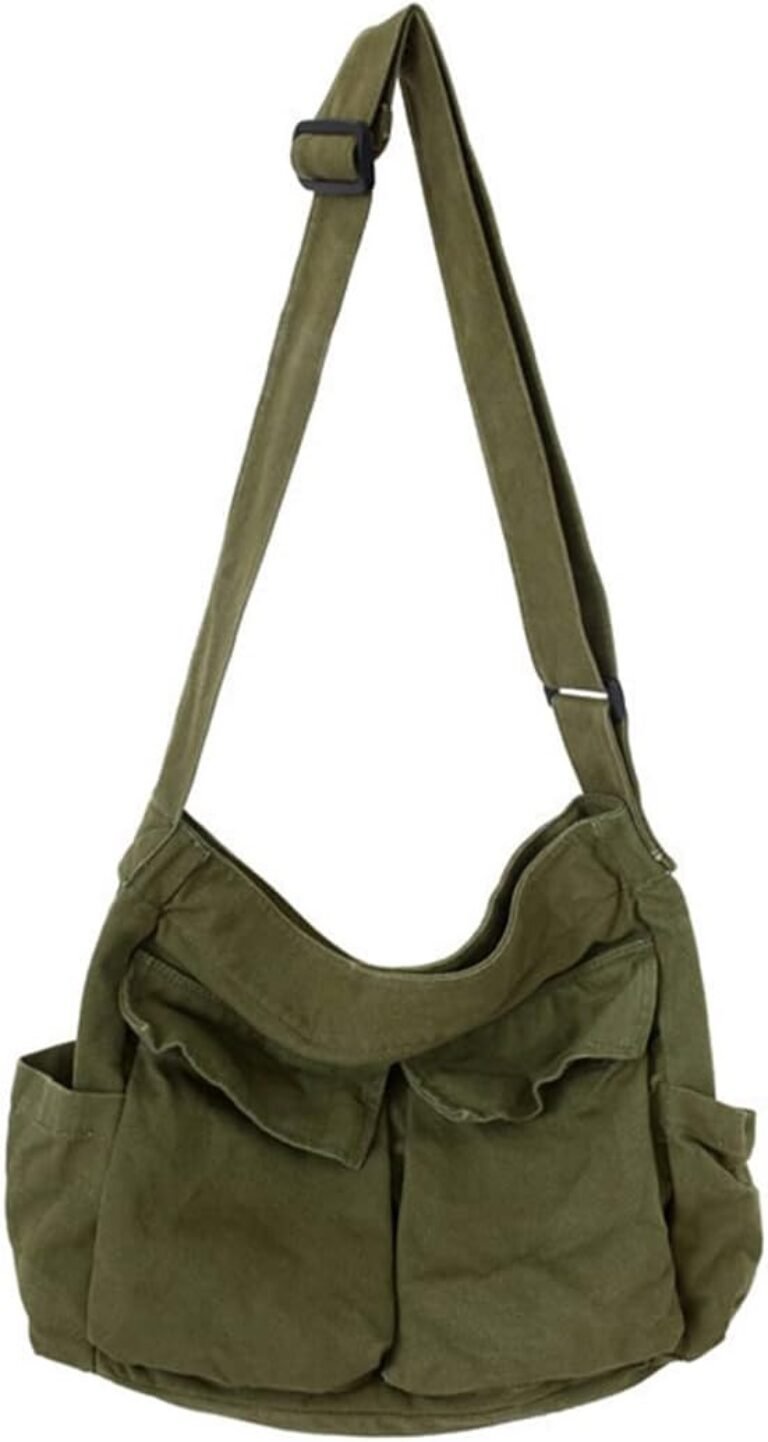 GAXOS Cute Messenger Bag for School Vintage Canvas Crossbody Women