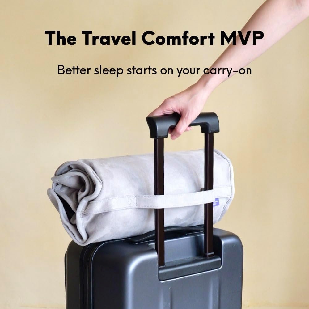 Cushion Lab Travel Deep Sleep Pillow – Compact Memory Foam Neck Pillow for Sleeping, Portable Pillow for Hotels, Camping, Side & Back Sleepers, On-the-Go – Calm Grey - Image 8