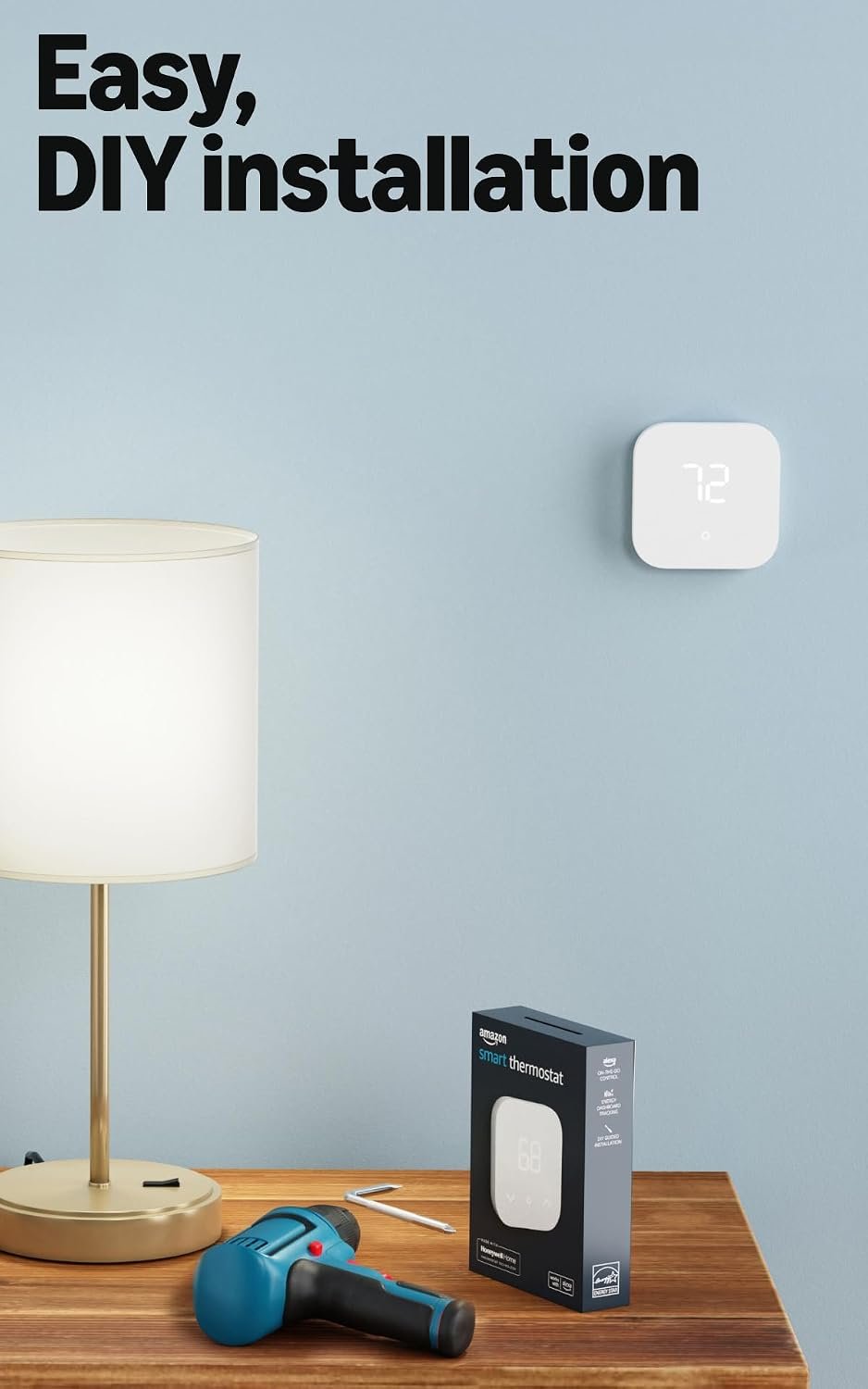 Amazon Smart Thermostat, Save money and energy, Works with Alexa and Ring, C-wire required - Image 7