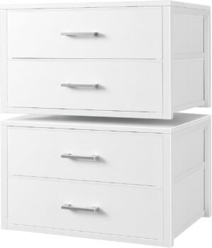 BOLUO Stackable Storage Drawers Clo...