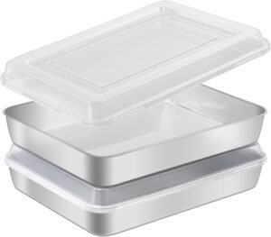 Stainless Steel Baking Pan with Lid...