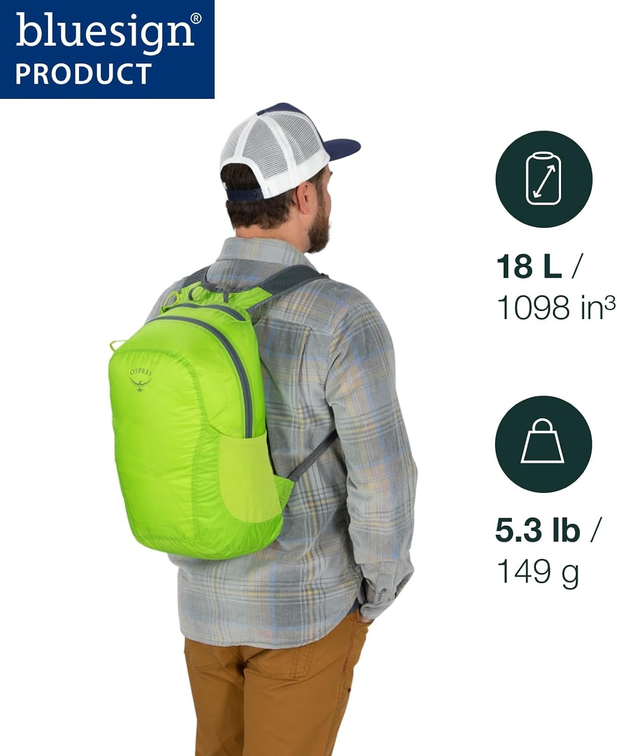 Osprey Ultralight Collapsible Stuff Pack, Black OS - Image 2