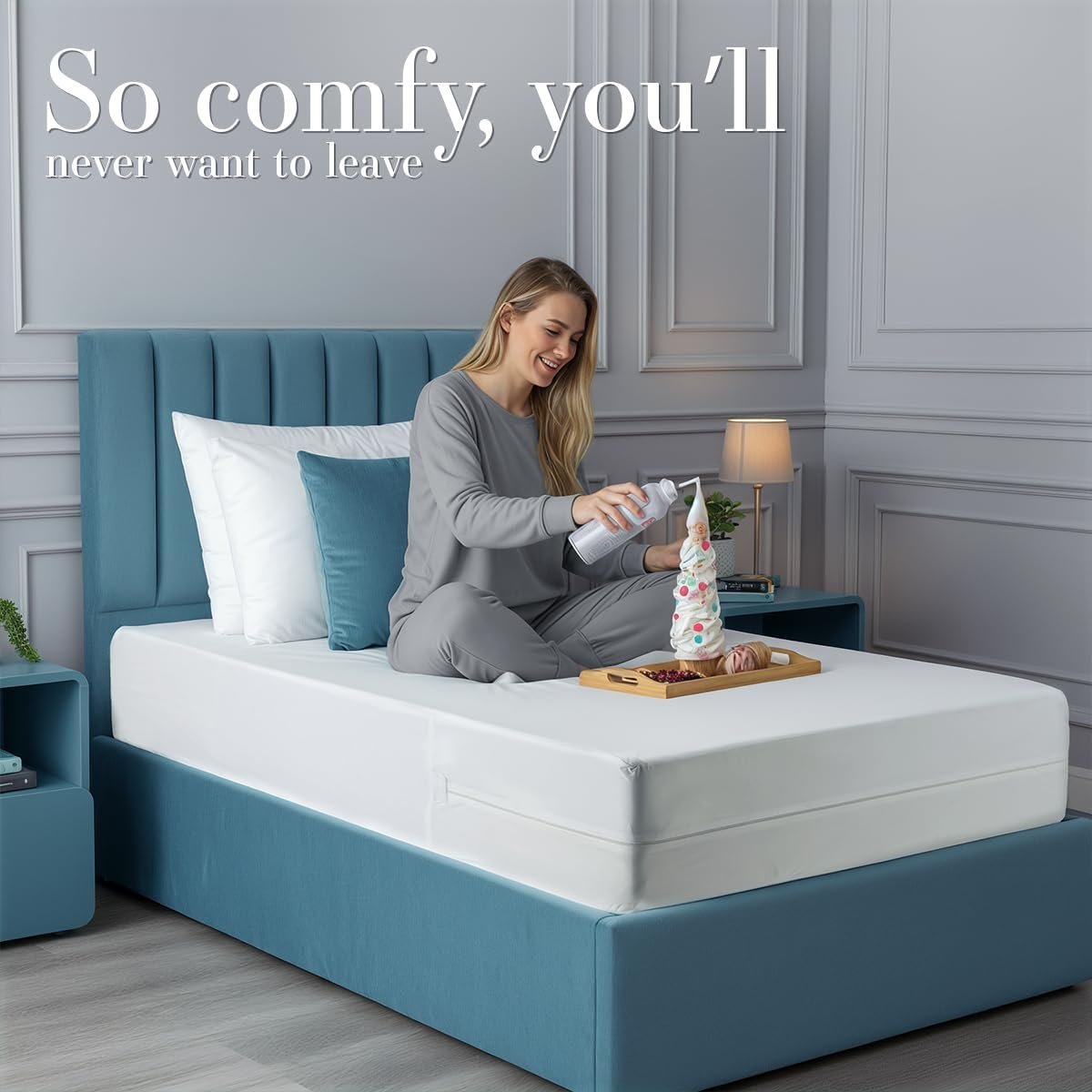 Utopia Bedding Twin Size Mattress Protector Zippered, 100% Waterproof - Image 8