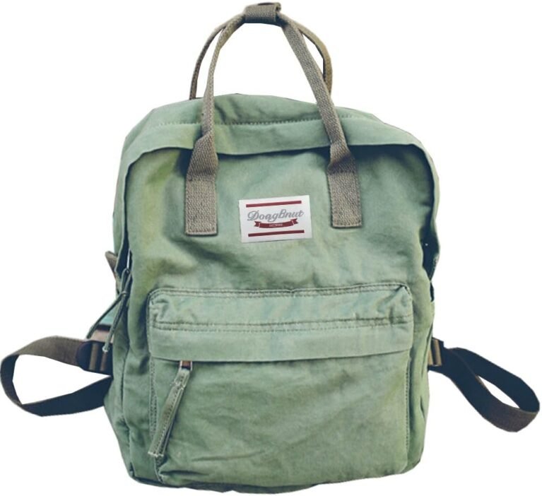 LuckyZ Womens Casual Style Lightweight Canvas Backpack Travel Daypack Small Handbag Purse Army Green