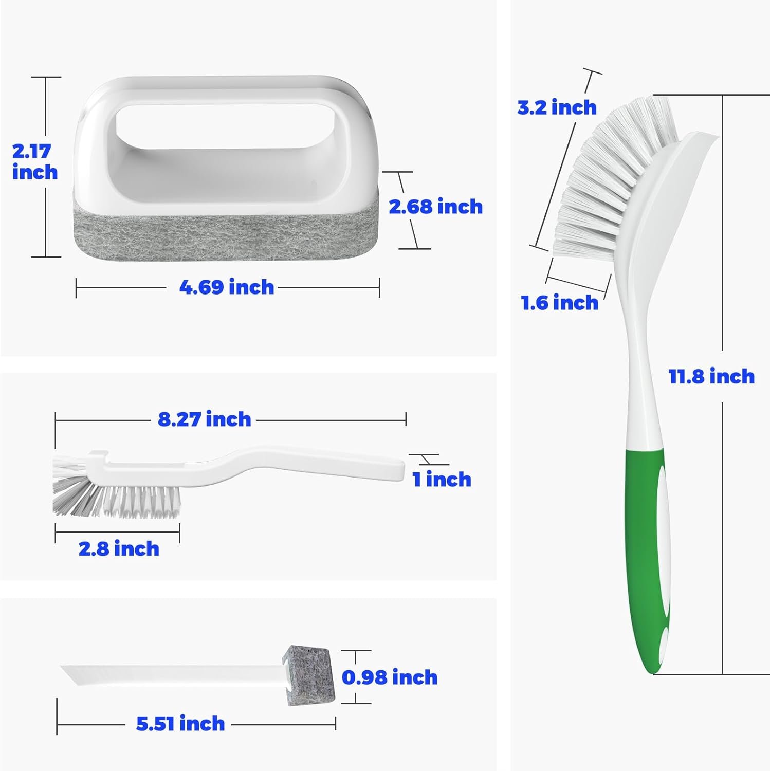 Holikme Dish Brush Cleaning Brush Set for Cleaning Groove Gap,Green - Image 6