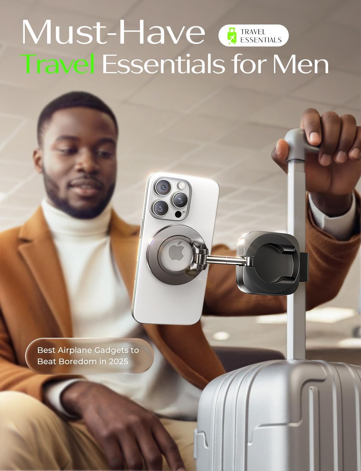 LISEN Airplane Travel Essentials for Flying Airplane Phone Holder for Desk - Image 4