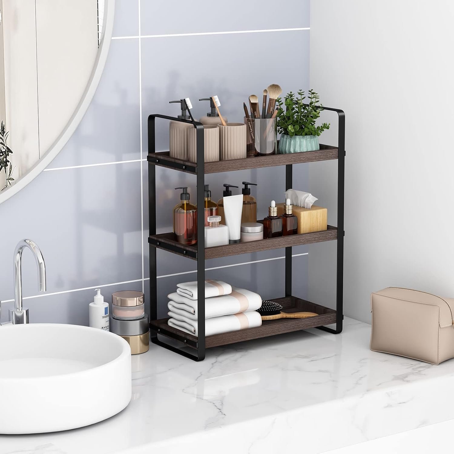 HNRLOY Bathroom Counter Organizer, Bathroom Counter Shelf, Makeup Organizer - Image 5