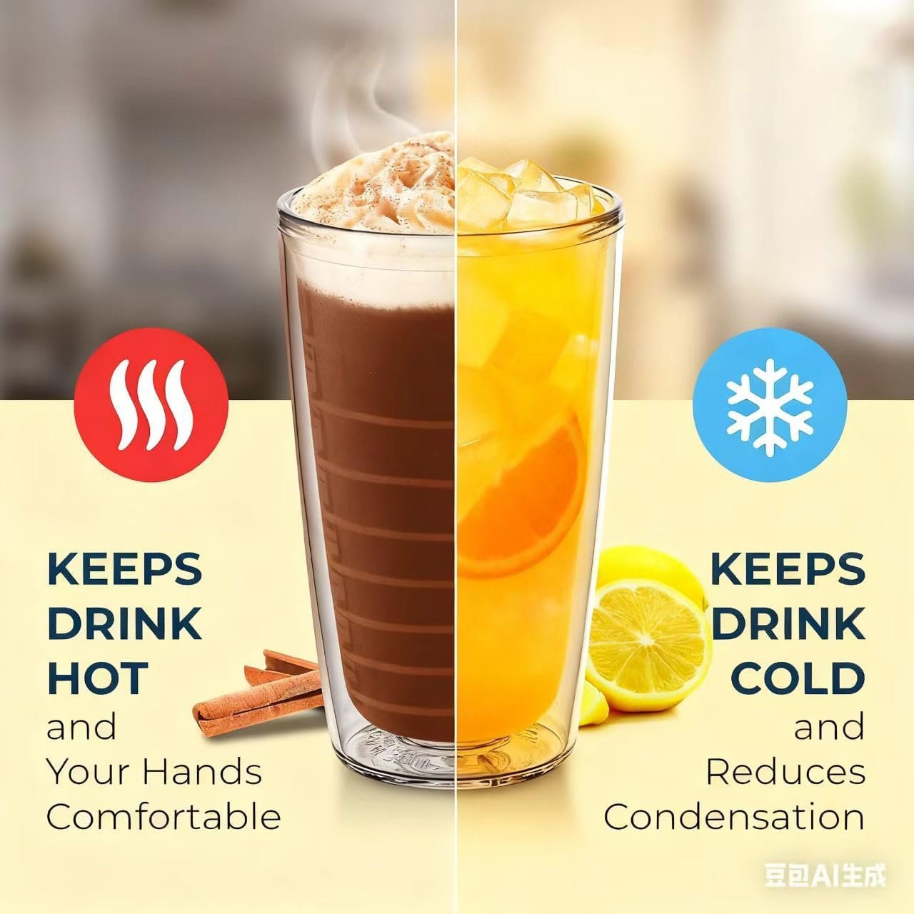 Unbreakable 16oz Tumblers Set of 4 - Plastic Double Wall Insulated Cups, Shatterproof Clear Travel Mugs Keep Drinks Cold & Hot, Reusable BPA-Free for Camping, Party, Office, Home Use (Hand Wash) - Image 7