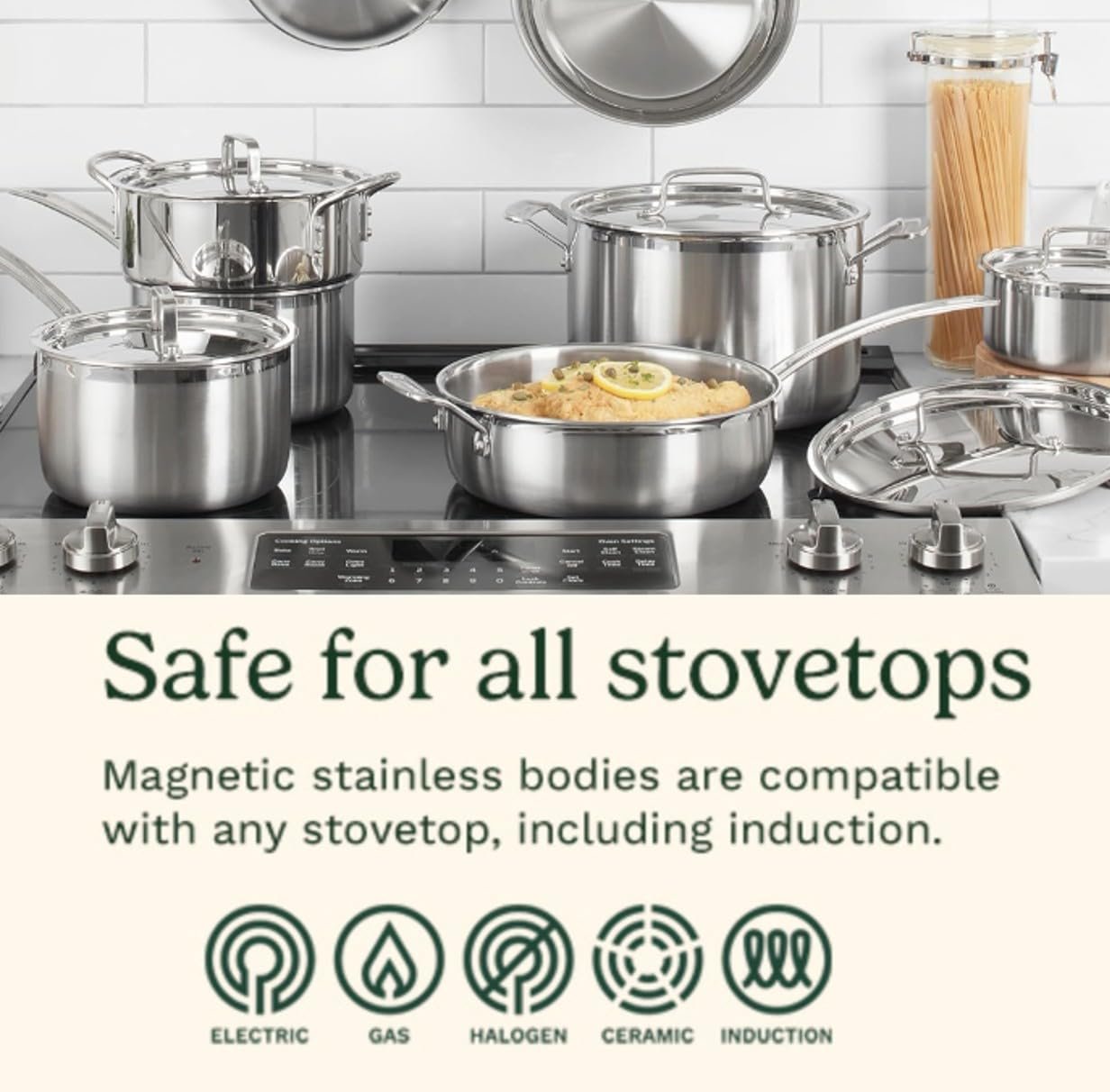 Cuisinart Stainless Steel Pots and Pans Set, Induction Compatible, 12 pc - Image 4