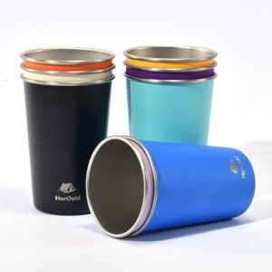 8 Pack Stainless Steel Cups 16oz