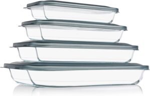 KOMUEE 8 Pieces Glass Baking Dish w...