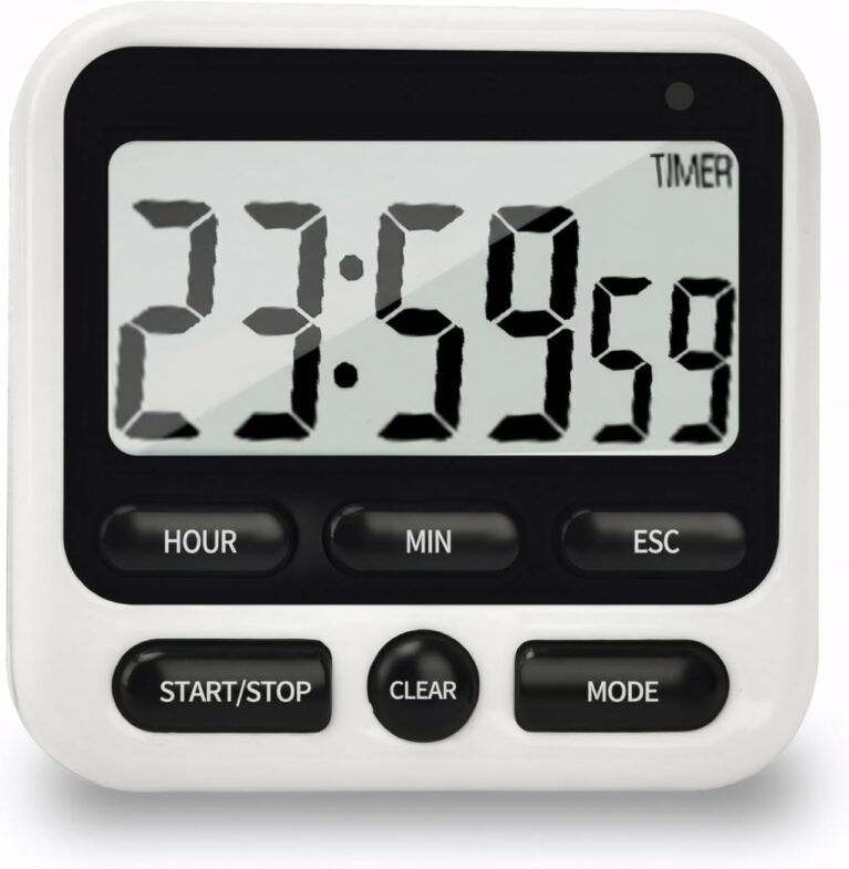 Nkove Digital Kitchen Timer 24 Hour with Clock, Countdown Count Up Timer
