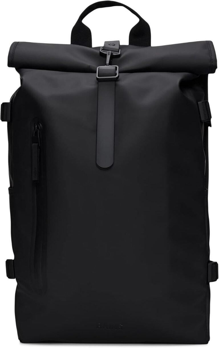 RAINS Rolltop Rucksack Large Waterproof Laptop Backpack for Men, Commuter