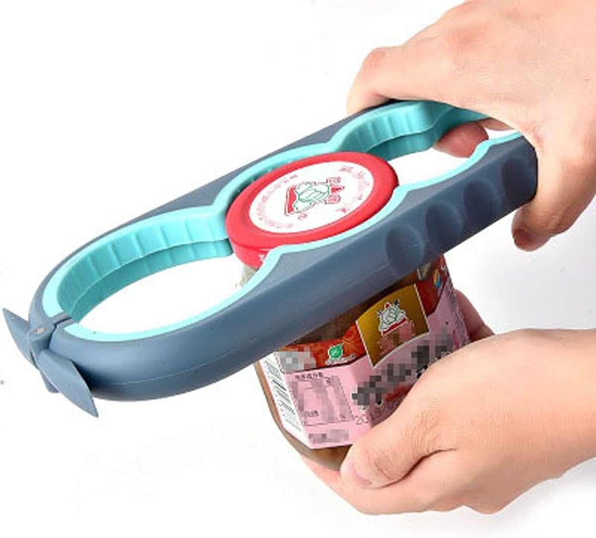 Bottle Opener for Arthritic Hand,Jar Opener for Old People, Children, Women, Those with Weak Hands,Multifunctional Kitchen Gadgets (02-Blue) - Image 2
