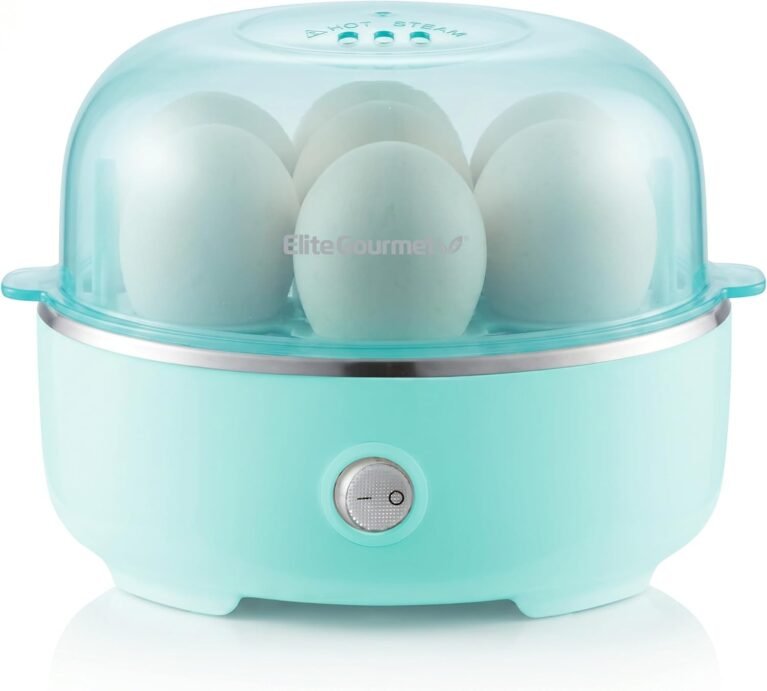 Elite Gourmet EGC115M Easy Egg Cooker, 7-Egg, BPA-Free, Retro Mint