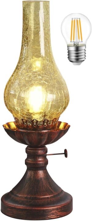 Vintage Table lamp Antique Rustic F...