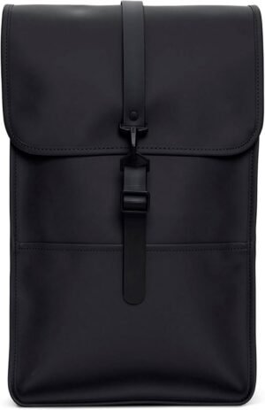 RAINS Backpack Black Waterproof Lap...