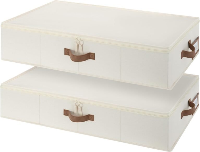 StorageWorks 6 Inch Low Profile Under Bed Clothes Storage Bins with Lids