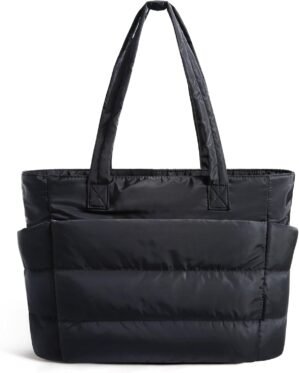 BAGSMART Puffy Tote Bag for Women, ...