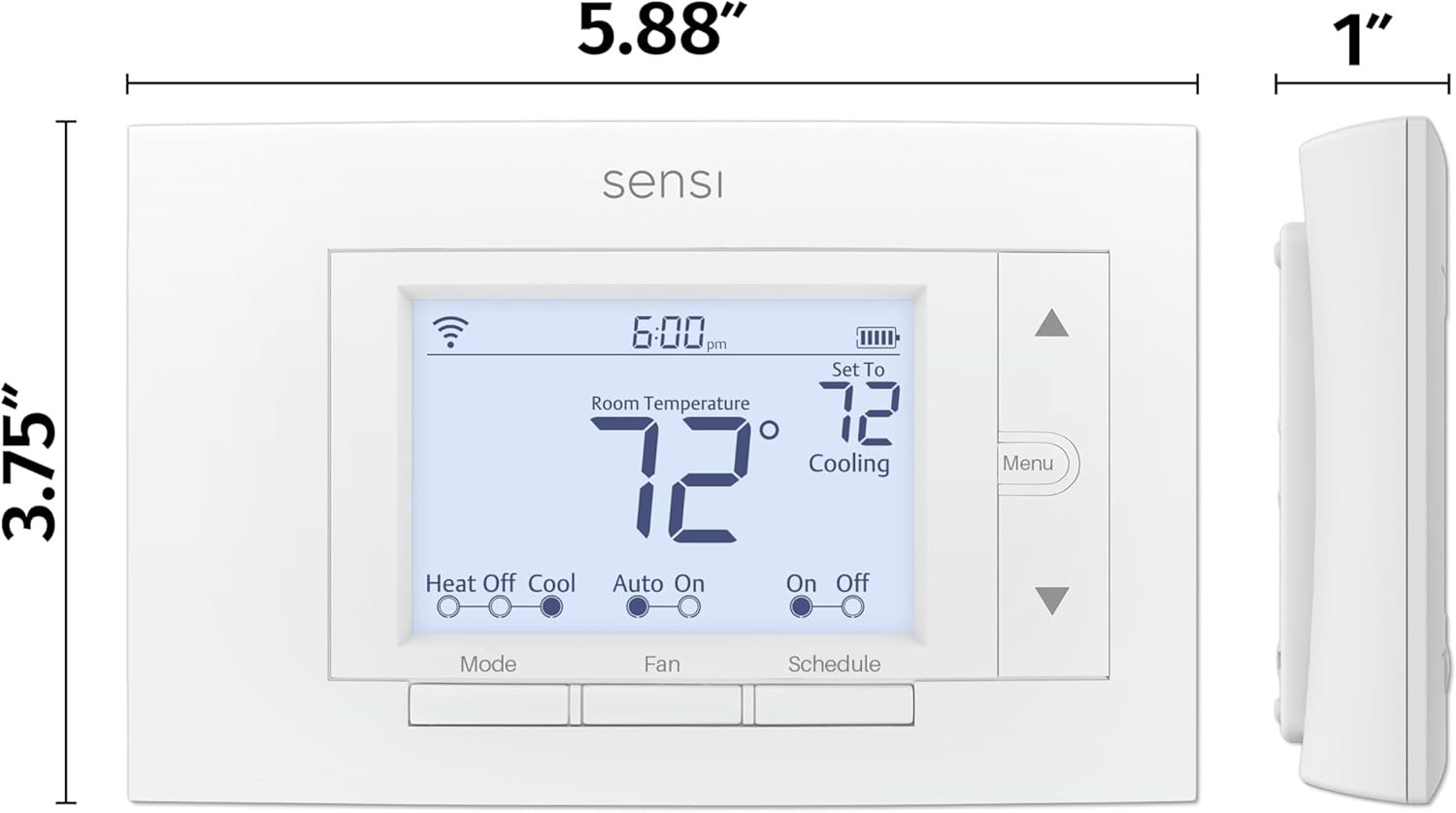 Sensi Smart Thermostat, Wi-Fi, DIY, Alexa, Energy Star Certified, ST55 - Image 2
