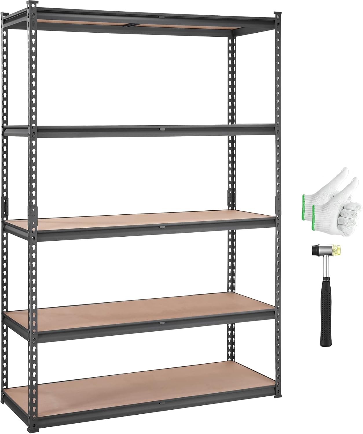 VEVOR Storage Shelves 5-Tier Adjustable 2000 lbs 48"x18"x72" Shelving Unit