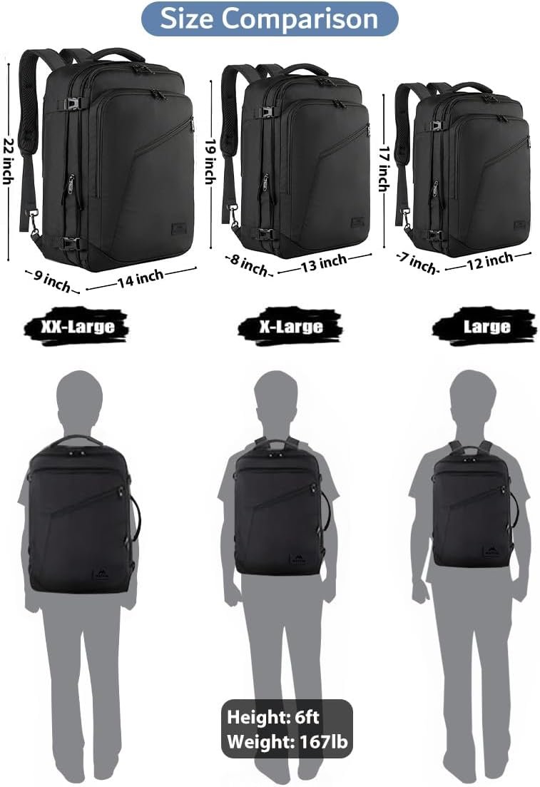 MATEIN Carry on Backpack, Extra Large Expandable Travel Backpack for Men - Image 8