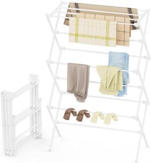 Drying Rack Clothing, 3-Tier Clothe...