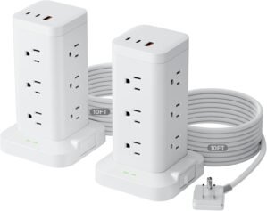 2Pack Power Strip Tower with Surge ...