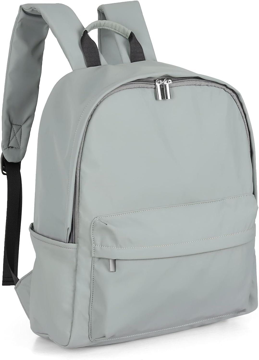 Zicac Canvas Backpack, Classic Basic Daypack, Lightweight Casual Travel Daypack Satchel Backpack (Gray-Green) - Image 8
