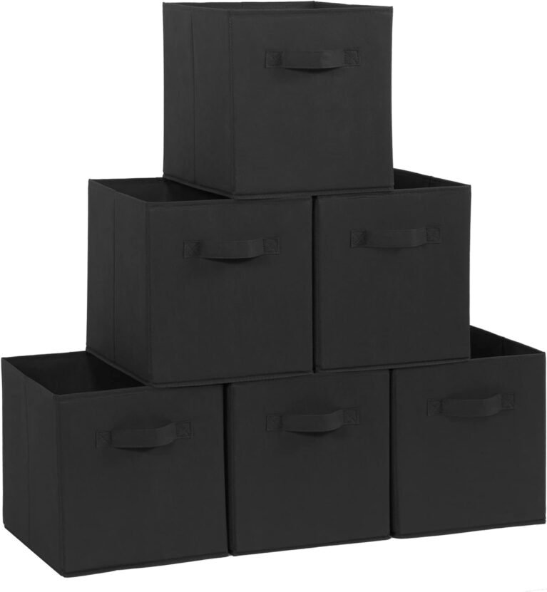 STORAGE MANIAC Storage Cubes, 11 Inch 6 Pack Collapsible Fabric Shelf Bins