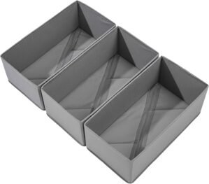 Bructhun Sock Drawer Organizer 3 Pa...
