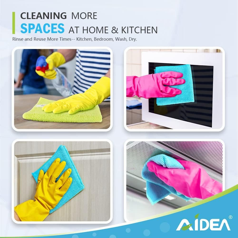 AIDEA Microfiber Cleaning Cloth-50PK, Microfiber Towels for Cars 12"x12" - Image 7