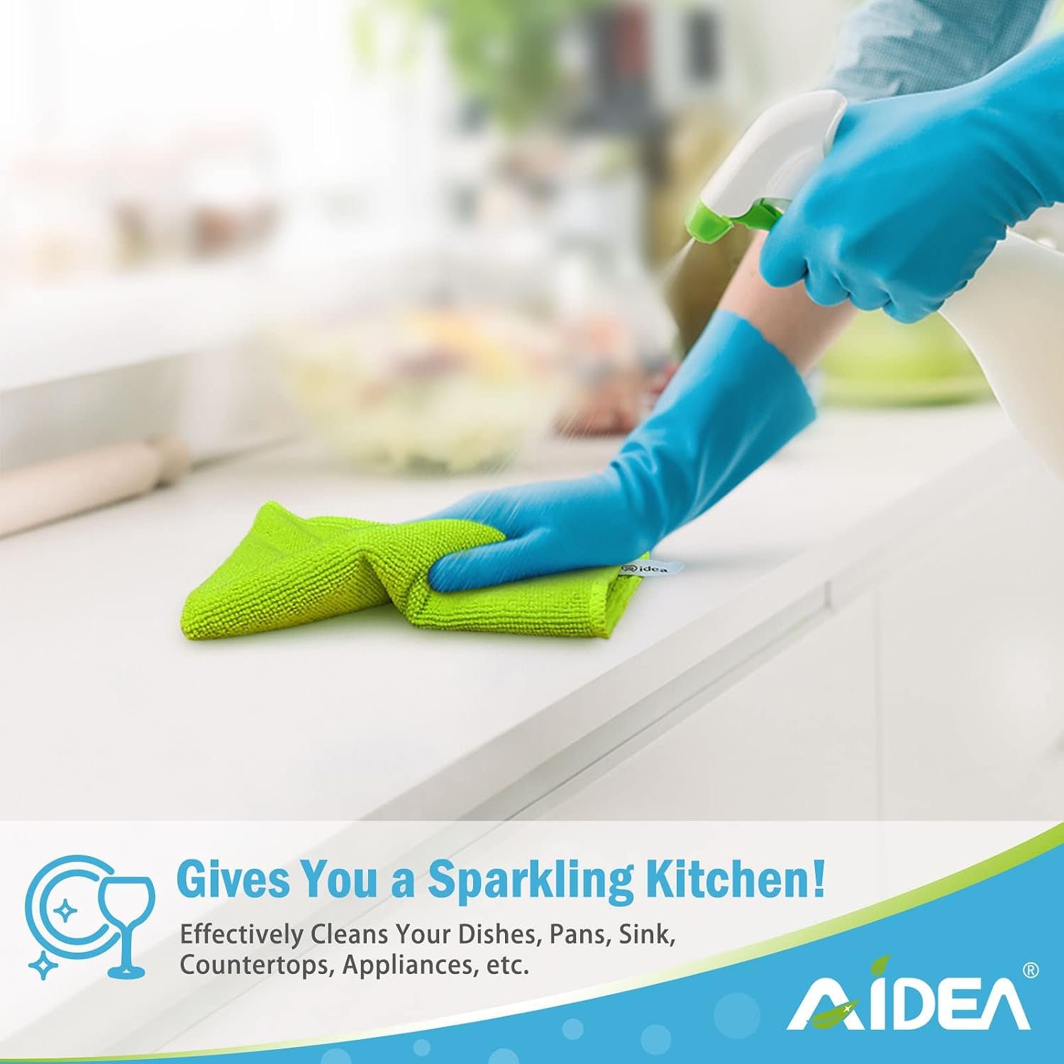 AIDEA Microfiber Cleaning Cloth-50PK, Microfiber Towels for Cars 12"x12" - Image 5