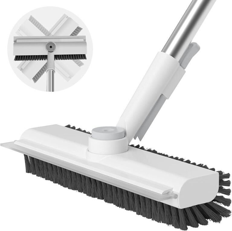AIR U+ Floor Scrub Brush with Long Handle, 3 in 1 Floor Scrubber