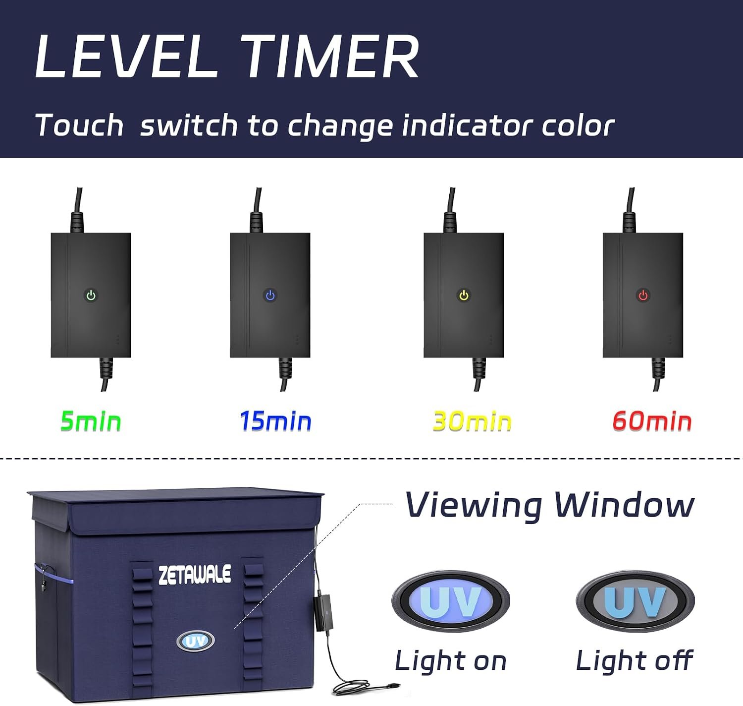UV Light Sanitizer Box Foldable Large Cleaner and Sanitizing Machine with Timer UVC Light Sanitization Bag Household for Cell Phone,Earphones,Plush Toys,Towels,Keys,Brushes and Combs(36L) - Image 6