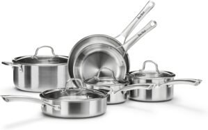 Stainless Steel Cookware Set,Tir-Pl...