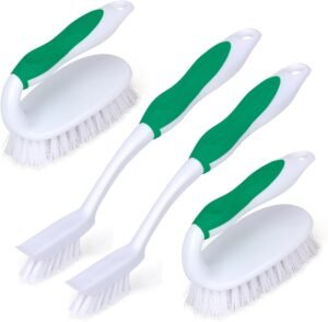 Scrub Brush Set, 4 Pack Deep Cleani...