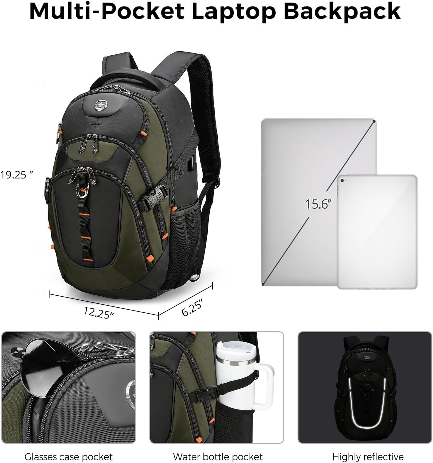 Swissdigital Design Travel Backpack for Men with USB Charging Port SD803-26 - Image 3