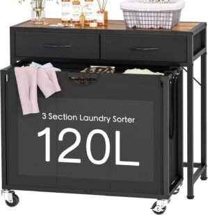 Laundry Sorter, Rolling Laundry Ham...