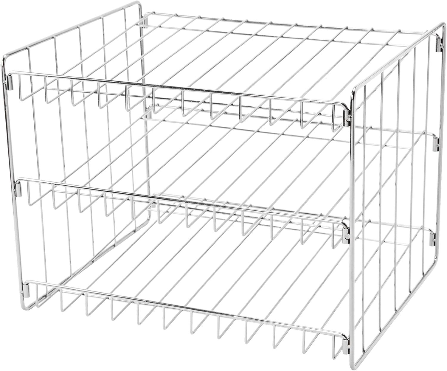 Kitchen Details 3 Tier Can Organizer | Chrome Steel Canned Food Storage Rack | Holds 36 Cans | Space-Saving Pantry & Cabinet Storage Solution | Easy Access to Canned Goods | Freestanding Design - Image 3