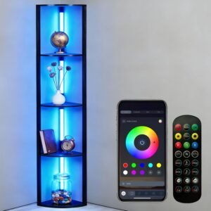 RGBCW Floor Lamp with Shelves, LED ...