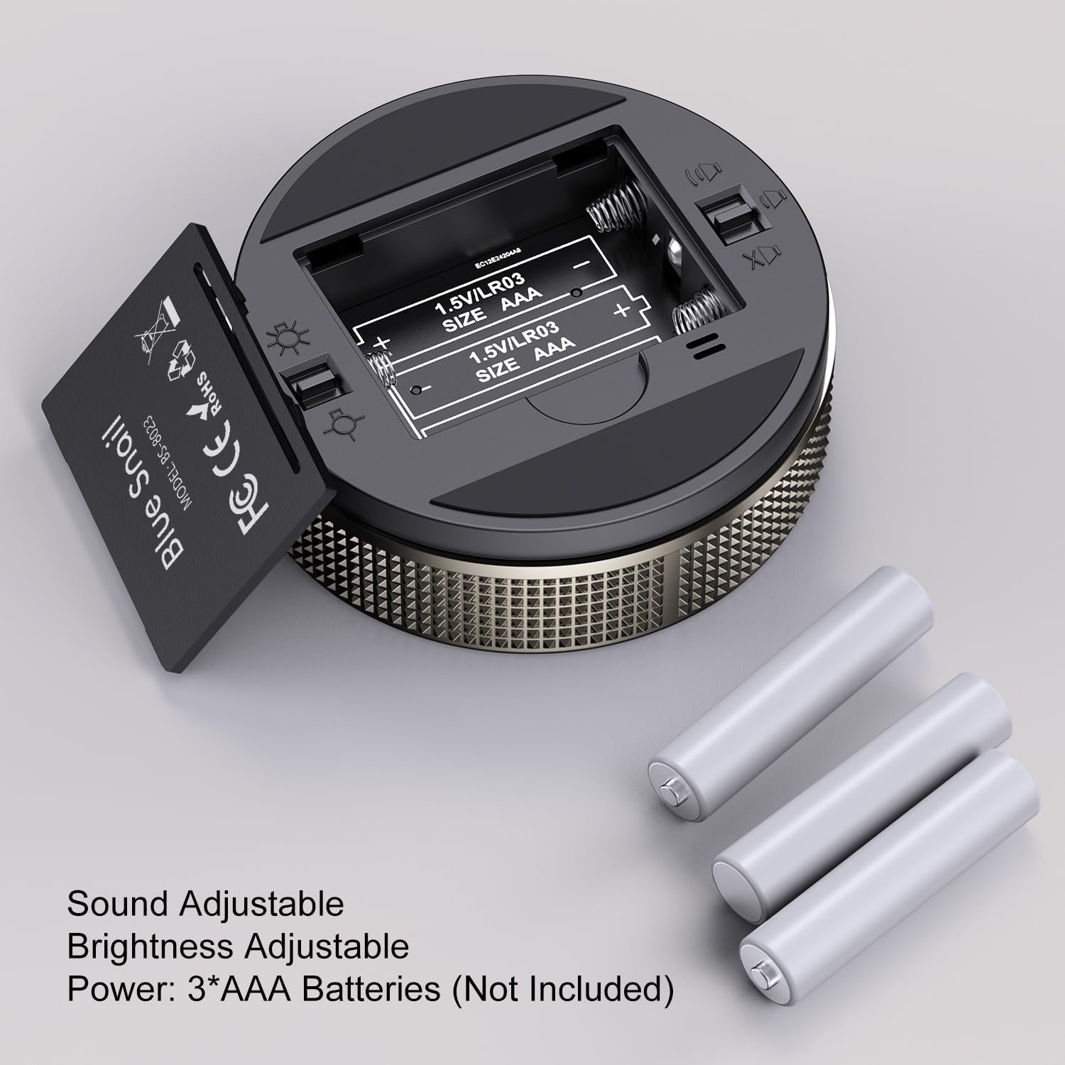 BlueSnail Kitchen Timer with LED Digital Display Smart Efficana for Home Classroom Gym Office, Volume and Brightness Adjustable Productivity Timer (Guncolor) - Image 3
