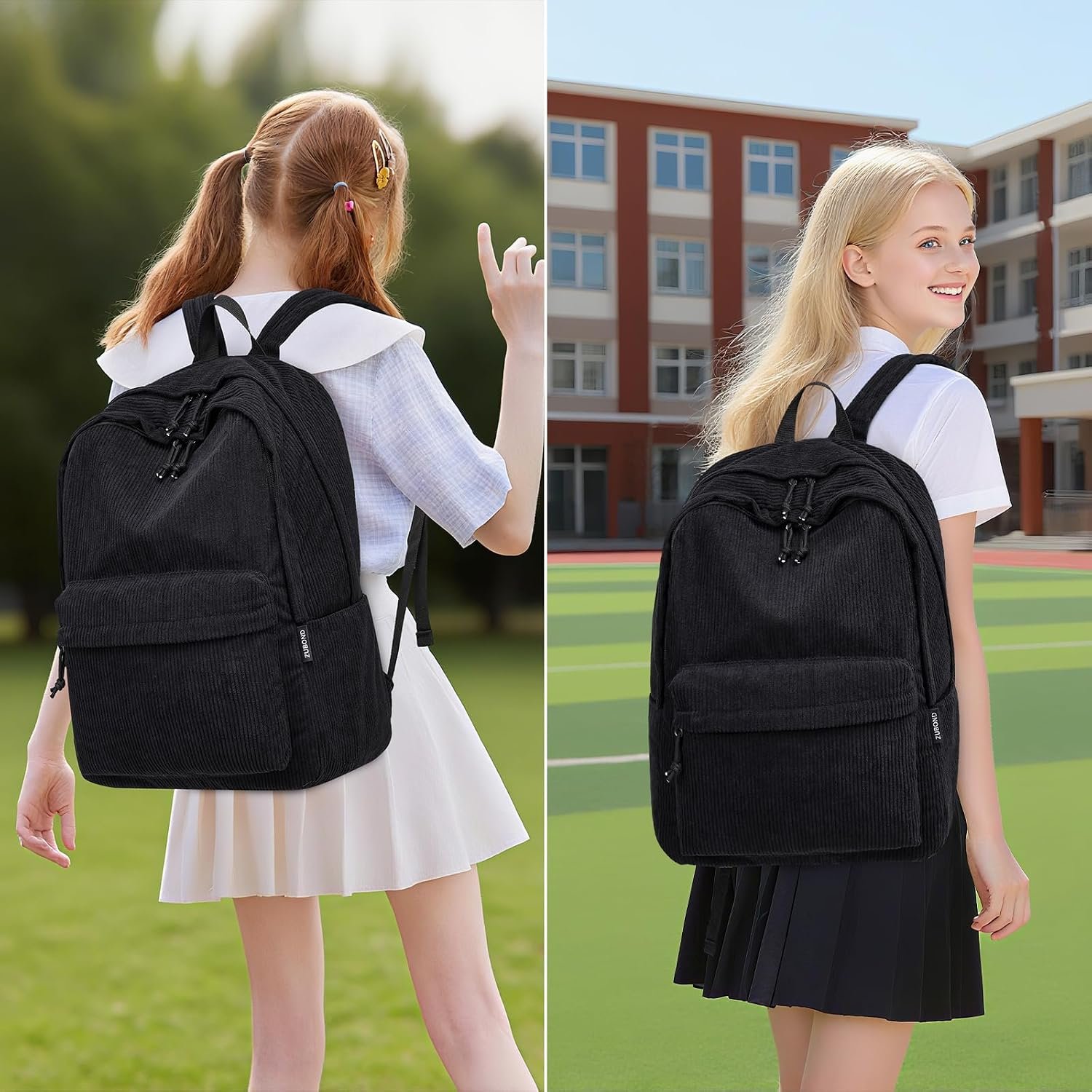 ZUBOND Backpack for School Boys and Girls, Lightweight School Bookbag for Teens, College Students Women & Men, Cute Large Laptop Backpack Fits 15.6 Inch Notebook - Image 7