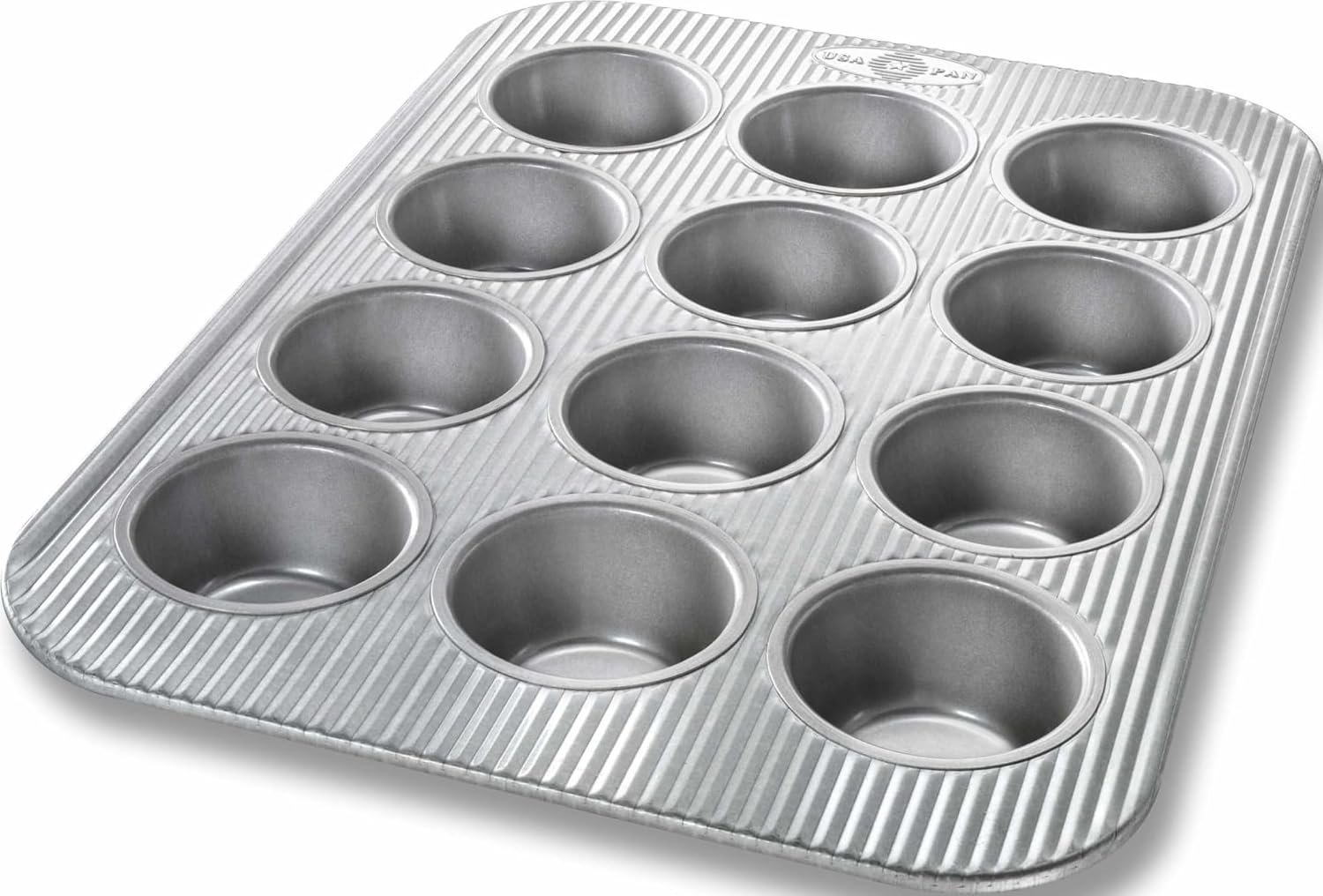 USA Pan Bakeware Muffin Pan, 12-Well, Aluminized Steel