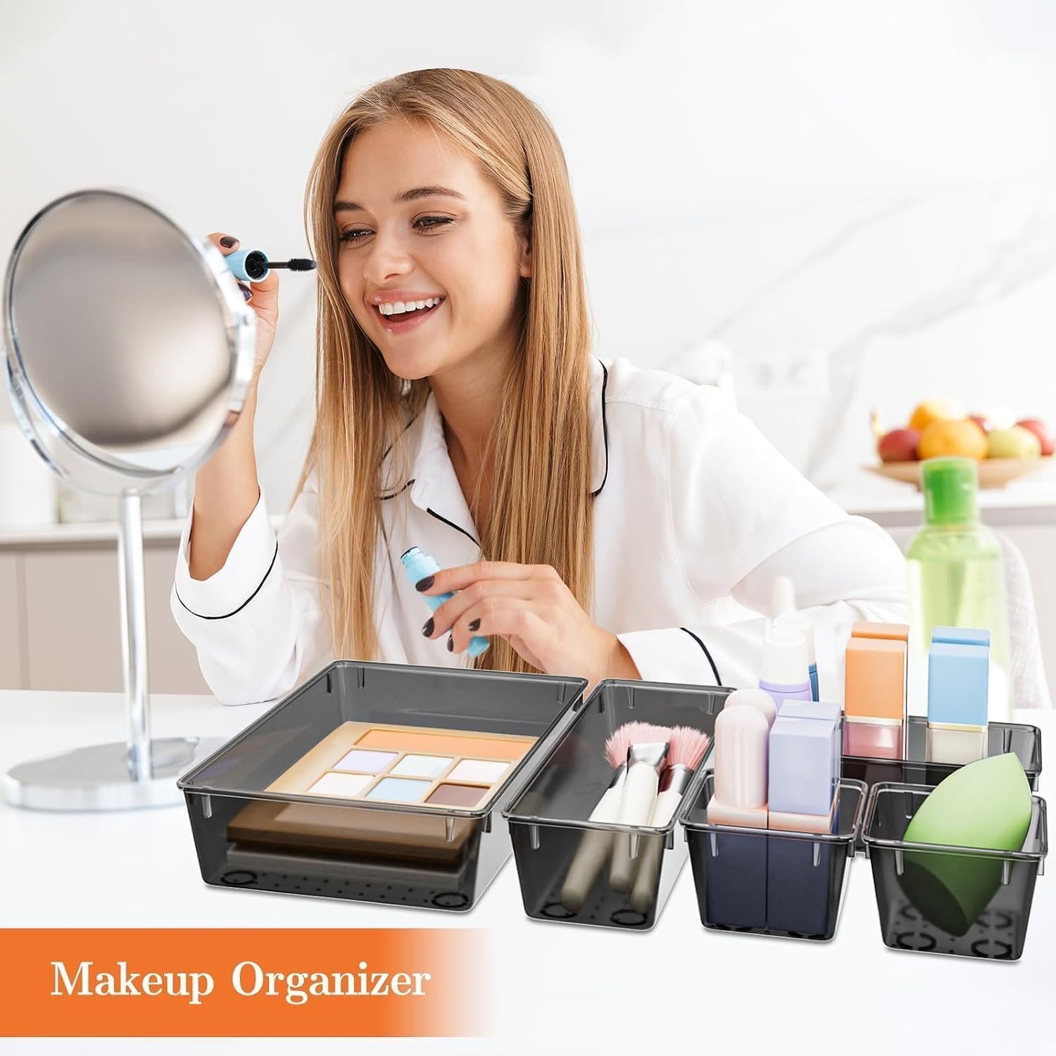 25 PCS Plastic Drawer Organizer, Versatile Organizer Trays & storage Bins - Image 5